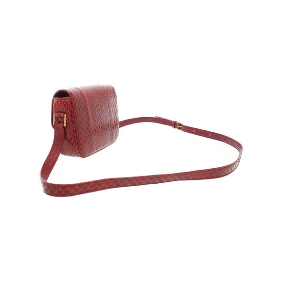 Celine Python Shoulder Bag Red - Picture 2 of 9